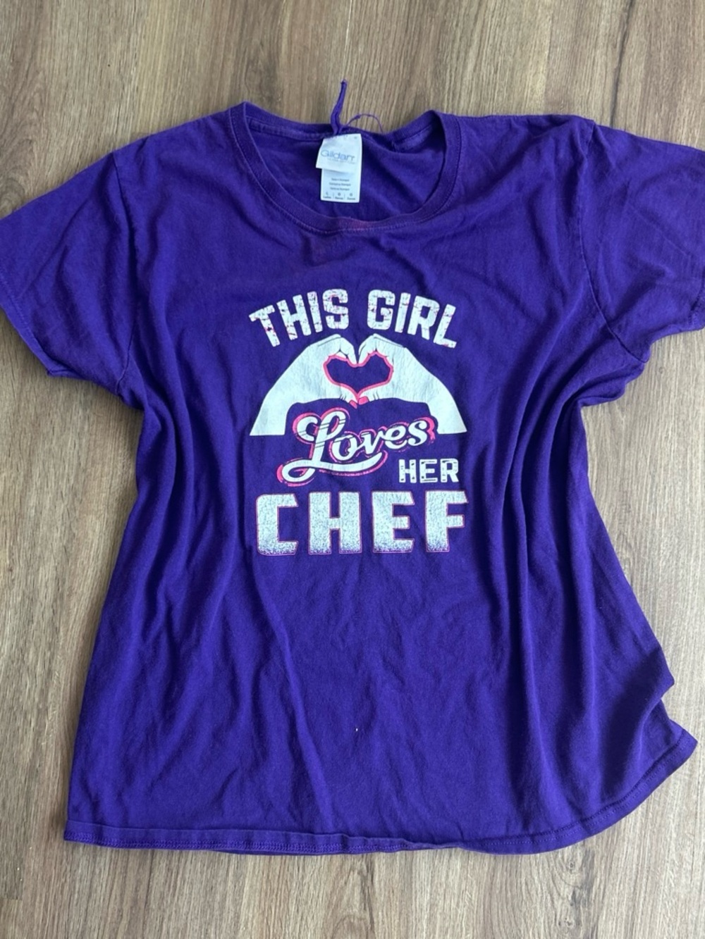 Purple 'This Girl Loves Her Chef' Funky Tee